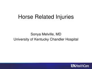 Horse Related Injuries