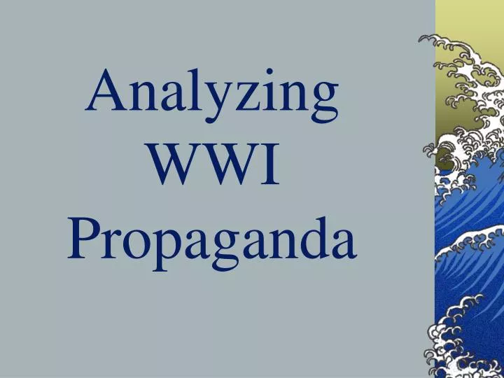 analyzing wwi propaganda