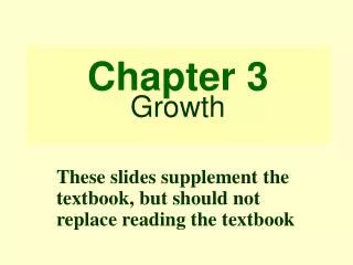 Chapter 3 Growth