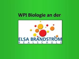 wp i biologie an der