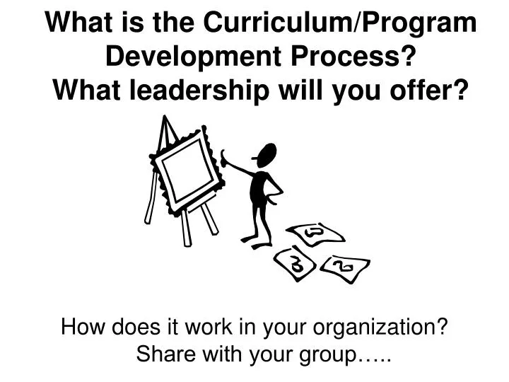 what is the curriculum program development process what leadership will you offer