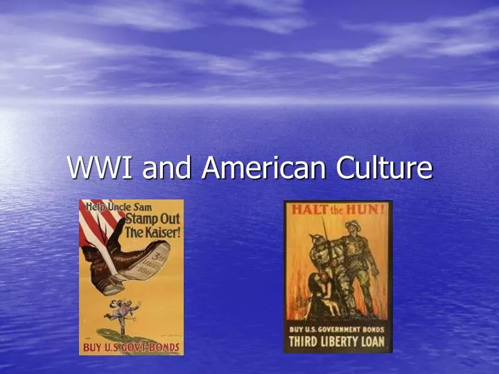 wwi and american culture