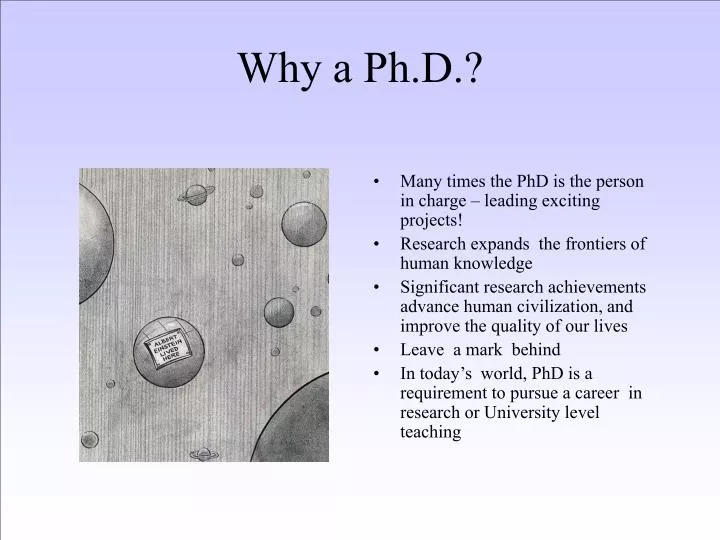 why a ph d