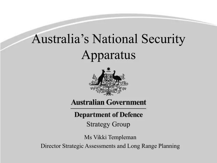 australia s national security apparatus