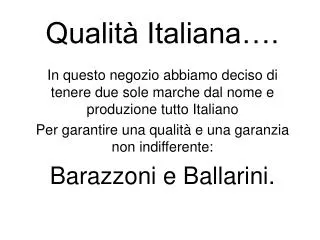 qualit italiana