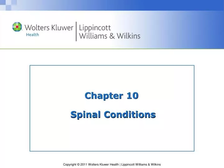 chapter 10 spinal conditions