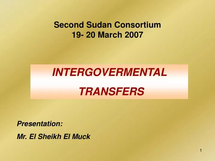 second sudan consortium 19 20 march 2007