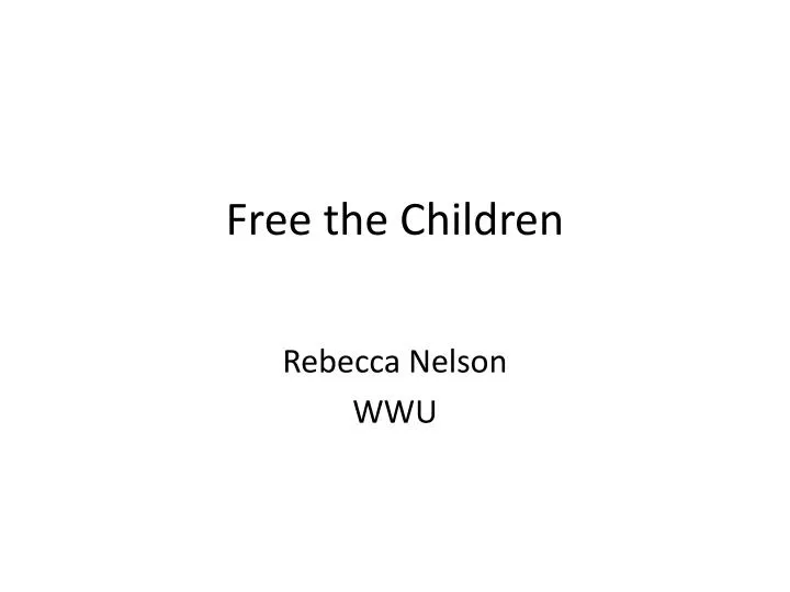 free the children