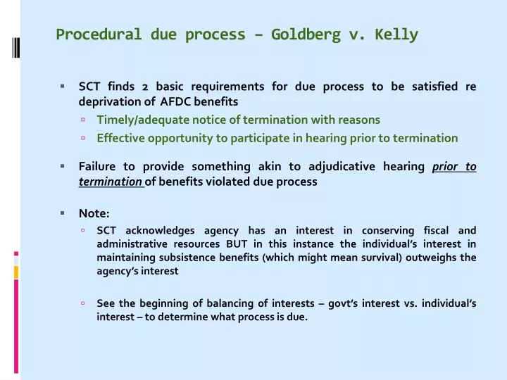 procedural due process goldberg v kelly