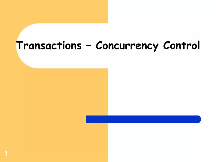 transactions concurrency control