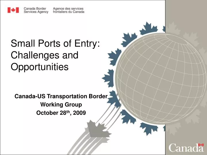 canada us transportation border working group october 28 th 2009