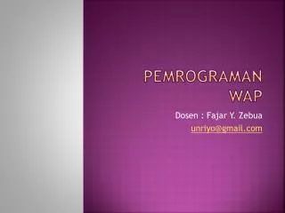 pemrograman wap