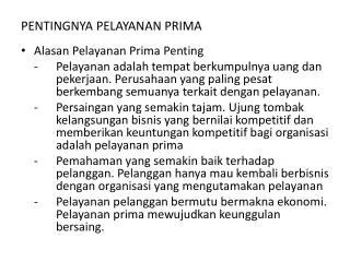 pentingnya pelayanan prima