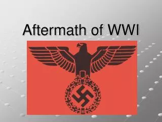 Aftermath of WWI