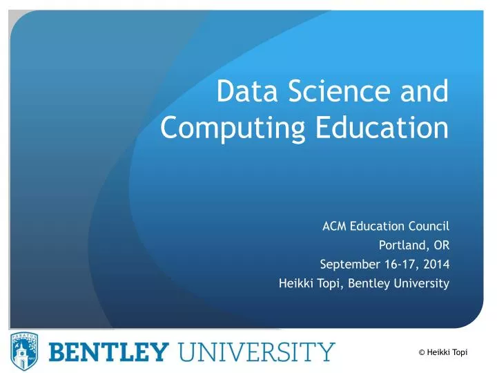 data science and computing education