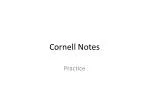 Cornell Notes - slide 1