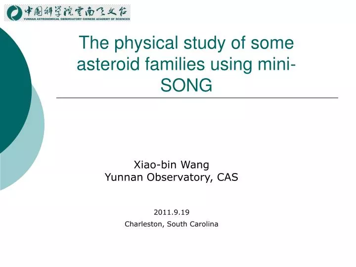 the physical study of some asteroid families using mini song