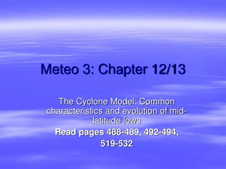 meteo 3 chapter 12 13