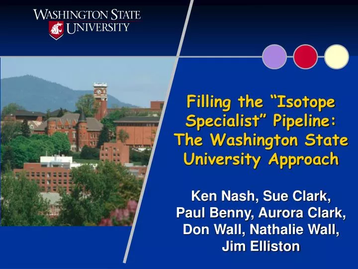 filling the isotope specialist pipeline the washington state university approach