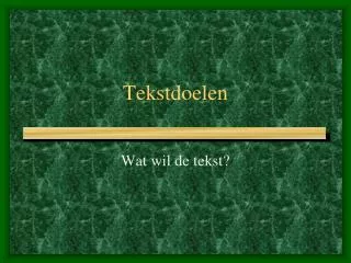 tekstdoelen