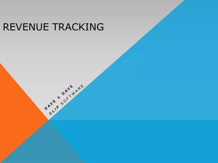 revenue tracking