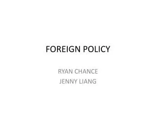 FOREIGN POLICY