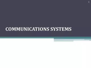 communications systems