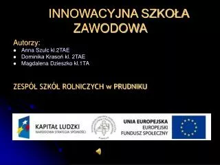 innowacyjna szko a zawodowa