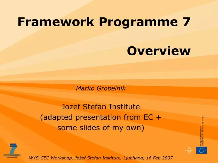 framework programme 7 overview