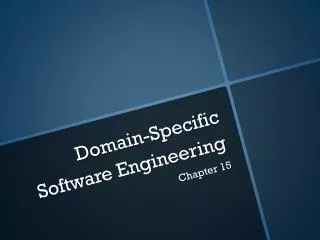 Domain-Specific Software Engineering