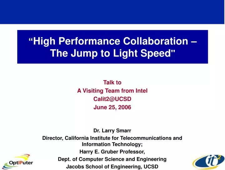 high performance collaboration the jump to light speed