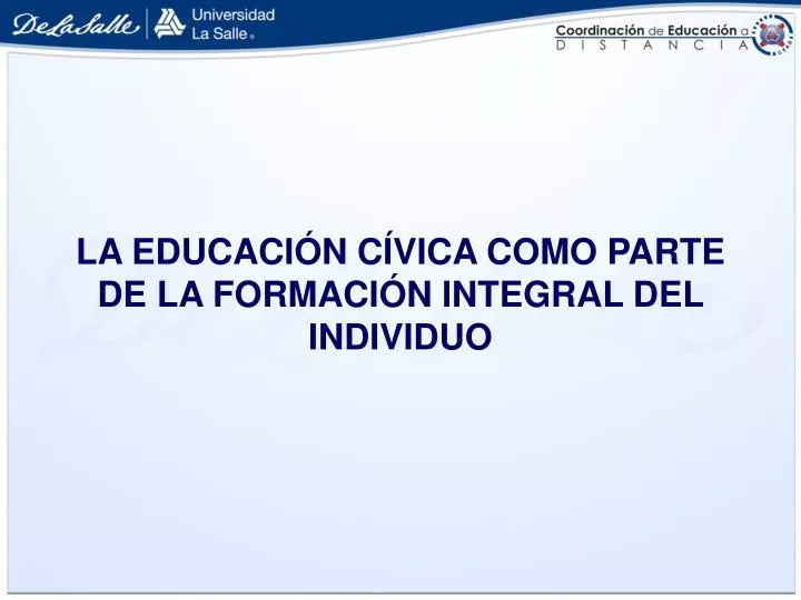 la educaci n c vica como parte de la formaci n integral del individuo