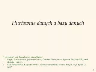 hurtownie danych a bazy danych