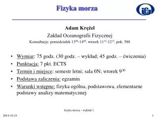 fizyka morza
