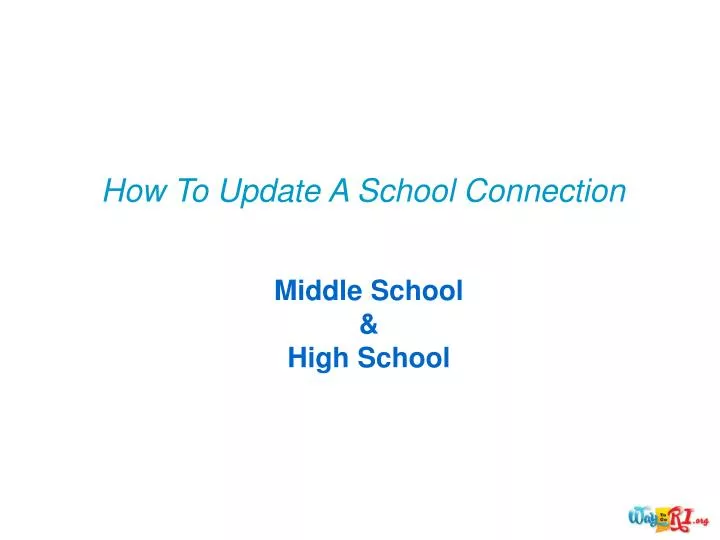 how to update a school connection