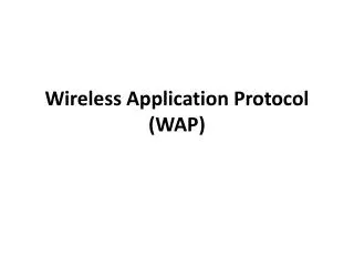 wireless application protocol wap