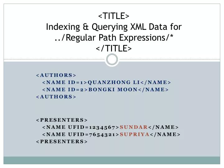 title indexing querying xml data for regular path expressions title