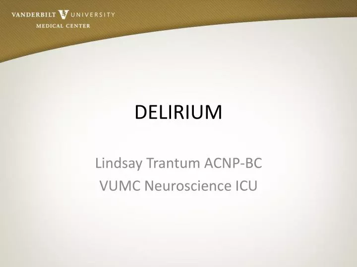 delirium