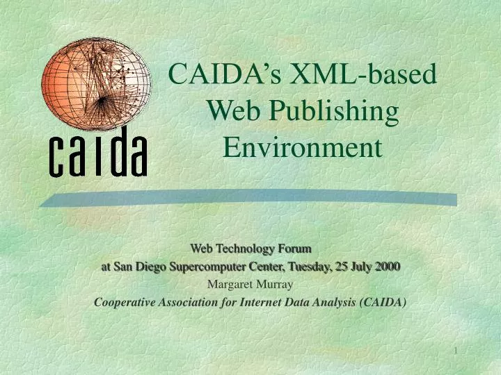caida s xml based web publishing environment