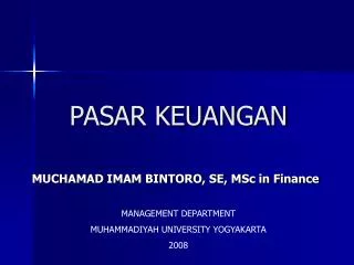 pasar keuangan