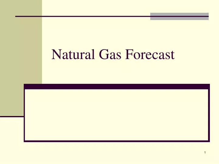 natural gas forecast