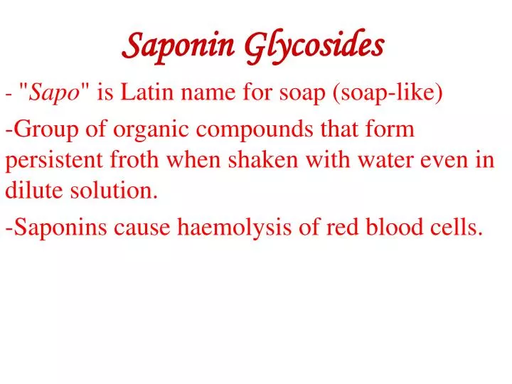 saponin glycosides