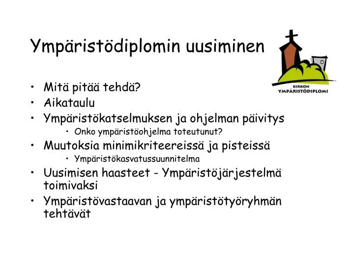 ymp rist diplomin uusiminen