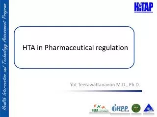 HTA in Pharmaceutical regulation