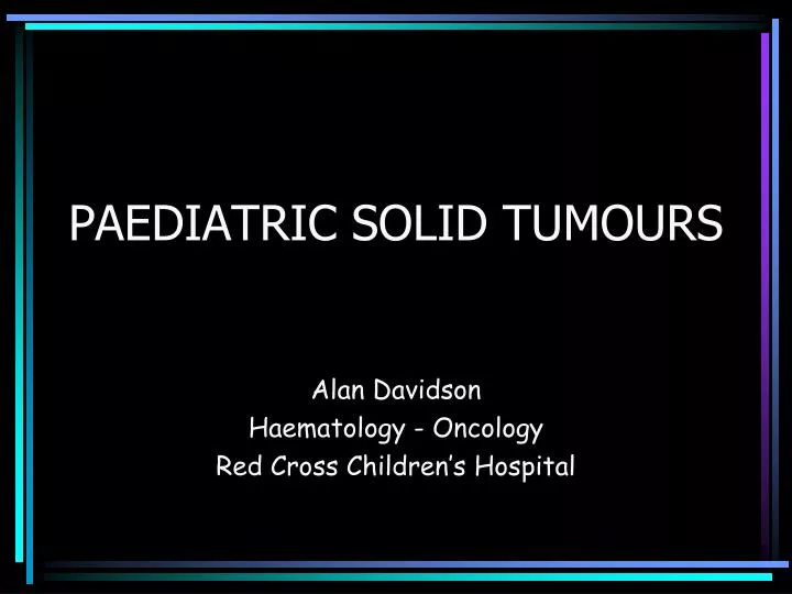 paediatric solid tumours