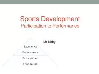 Sports Development Participation to Performance