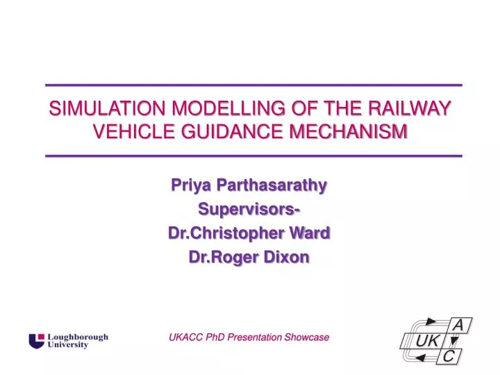 simulation modelling of the railway vehicle guidance mechanism