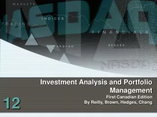 Investment Analysis and Portfolio Management First Canadian Edition