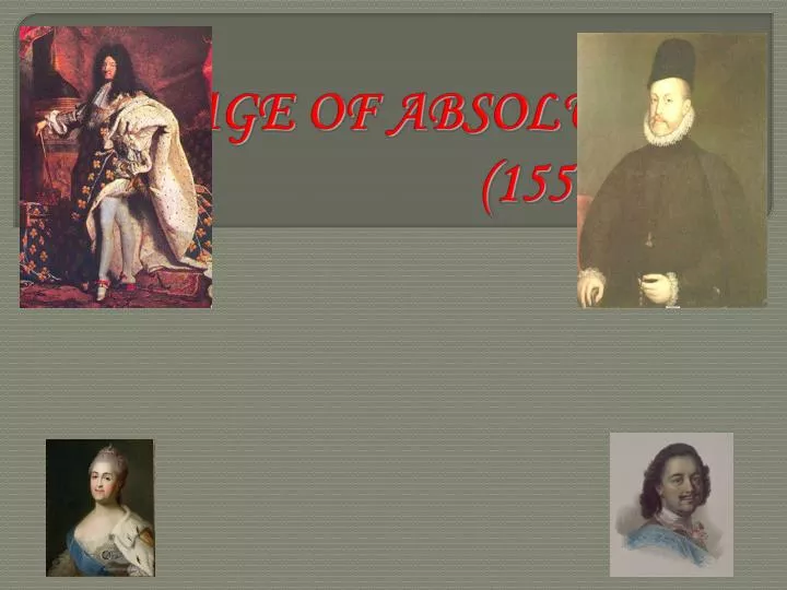 the age of absolutism 1550 1800