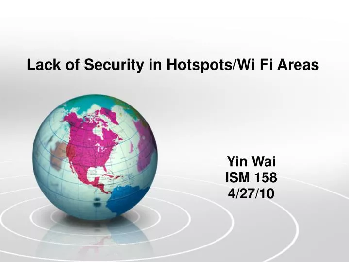 lack of security in hotspots wi fi areas